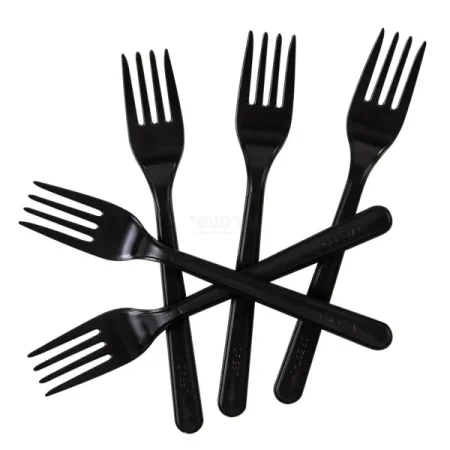מזלג קשיח שחור 50 יח