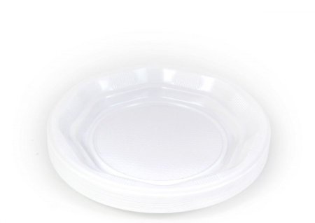 צלחת 7" רגילה לבנה קטנה 50 יח